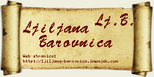 Ljiljana Barovnica vizit kartica